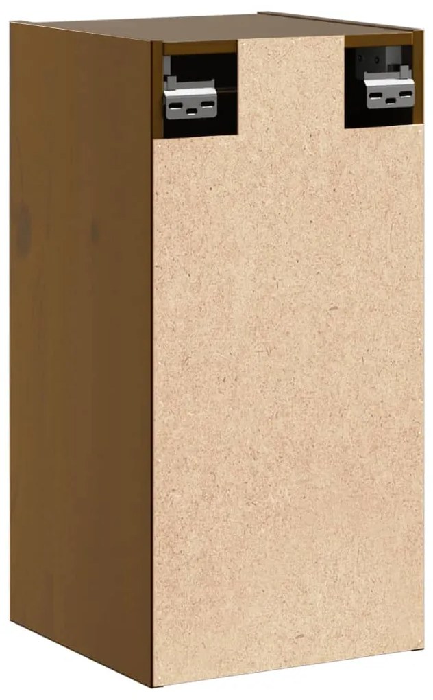 Armários de parede 2 pcs 30x30x60 cm pinho maciço castanho mel