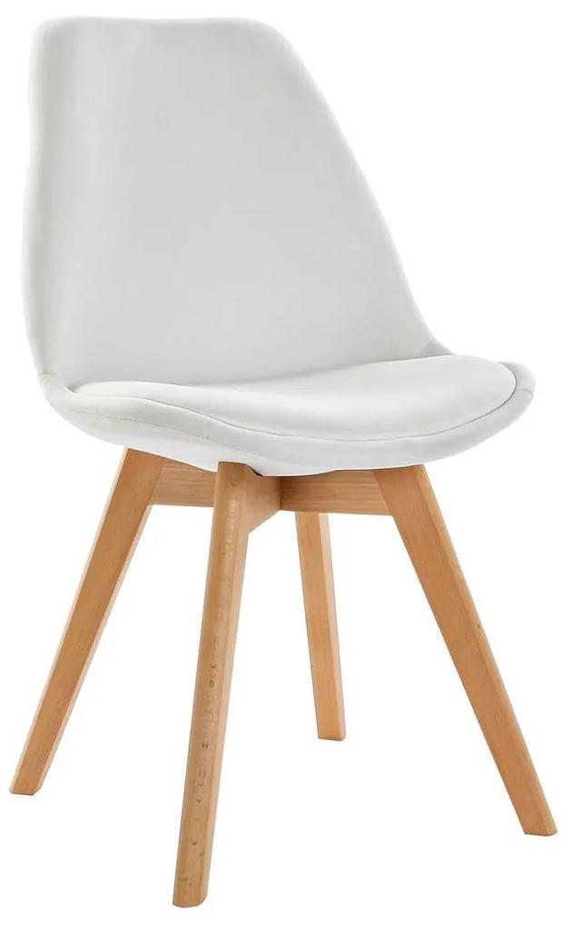 Cadeira DKD Home Decor Branco Poliéster madeira de faia (48 x 55 x 82 cm)