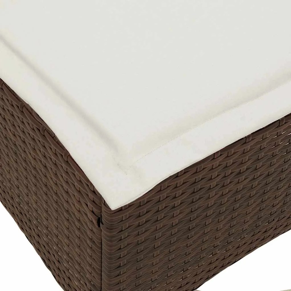3 pcs conjunto sofás de jardim com almofadões em L vime PE