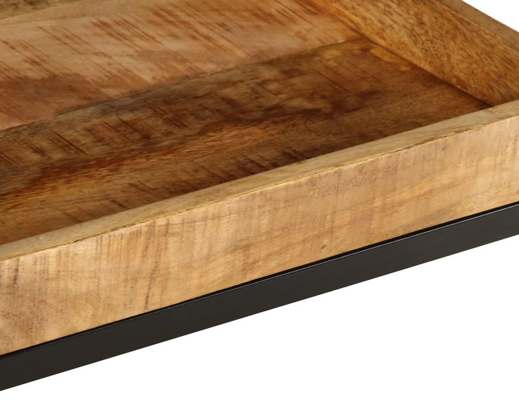 Mesa de Apoio 45x45x45 cm Madeira Sólida de Mangueira Rugosa