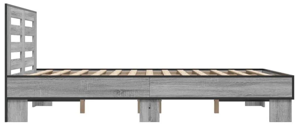 Estrutura de cama 120x190 cm derivados madeira/metal