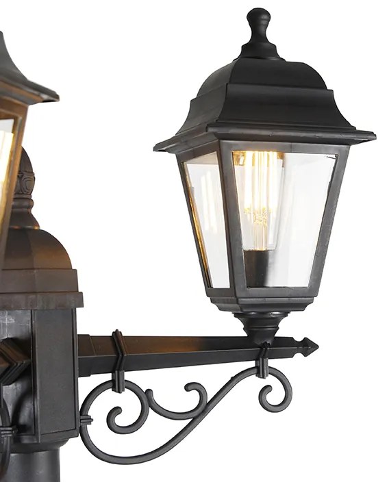 Lanterna inteligente preta 3 luzes IP44 incl. Wifi ST64 - Capital