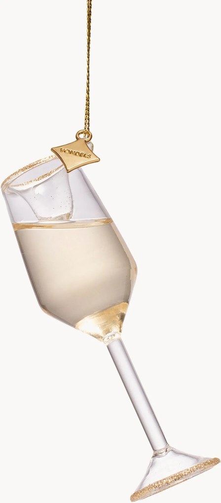 Ornamento de Natal artesanal Champagne Glass