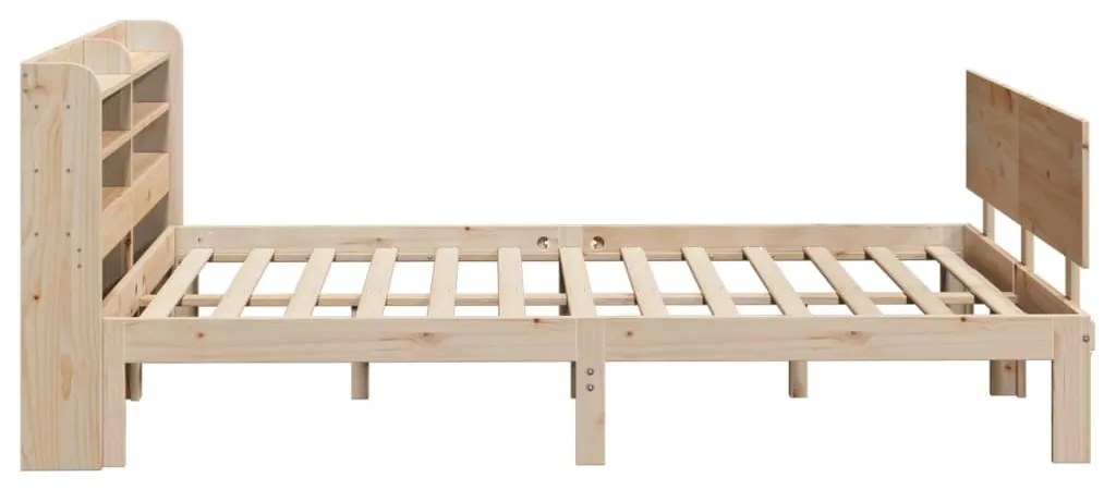 Estrutura de cama com cabeceira 140x200 cm pinho maciço
