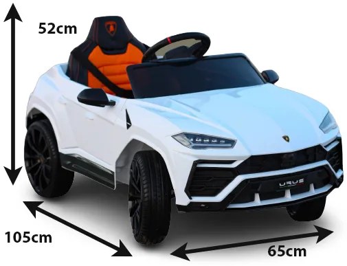 Carro elétrico para crianças Lamborghini URUS licença original, alimentado por bateria, portas de abertura vertical, motor 2x, bateria de 12 V, contro