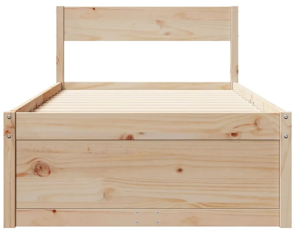 Cama sem colchão 100x200 cm madeira de pinho maciça