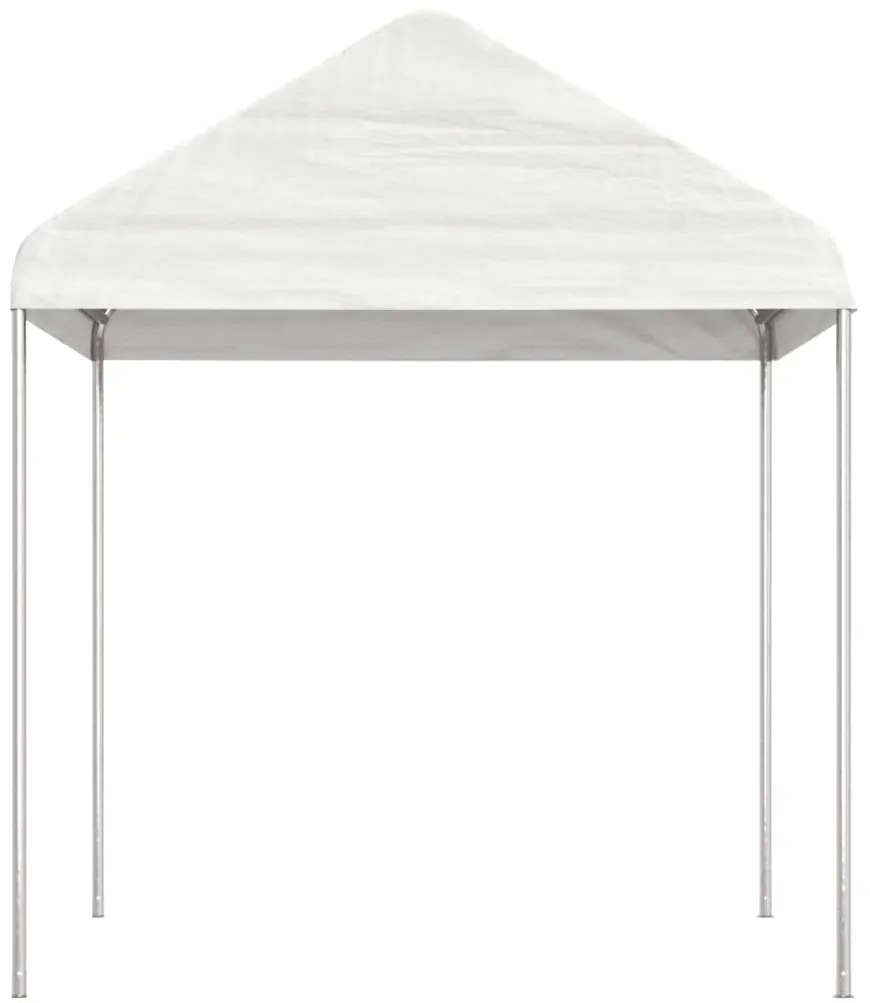 Gazebo com telhado 11,15x2,28x2,69 m polietileno branco