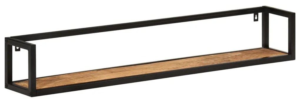 Prateleiras de parede 2 pcs 110x17x17 cm mangueira maciça/ferro