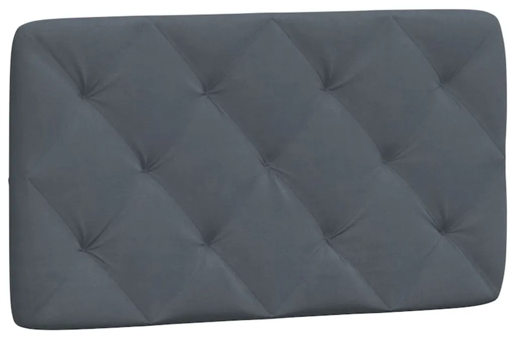 Cama com colchão 90x200 cm veludo cinzento-escuro