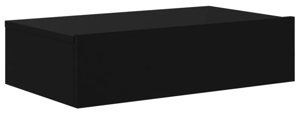 Móvel de TV com luzes LED 60x35x15,5 cm preto