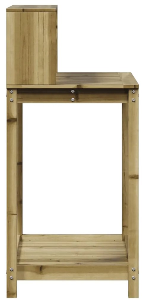 Mesa jardinagem c/ prateleiras 82,5x50x109,5cm pinho impregnado
