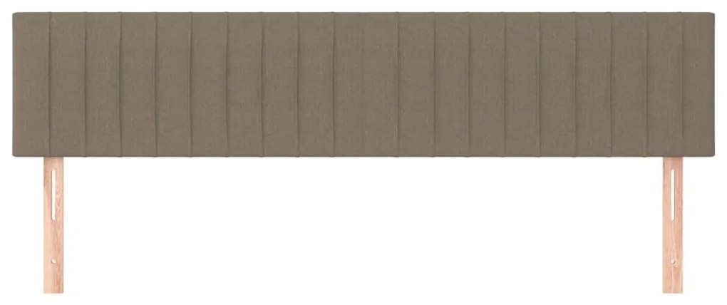 Cabeceira cama 2 pcs tecido 90x5x78/88 cm cinzento-acastanhado