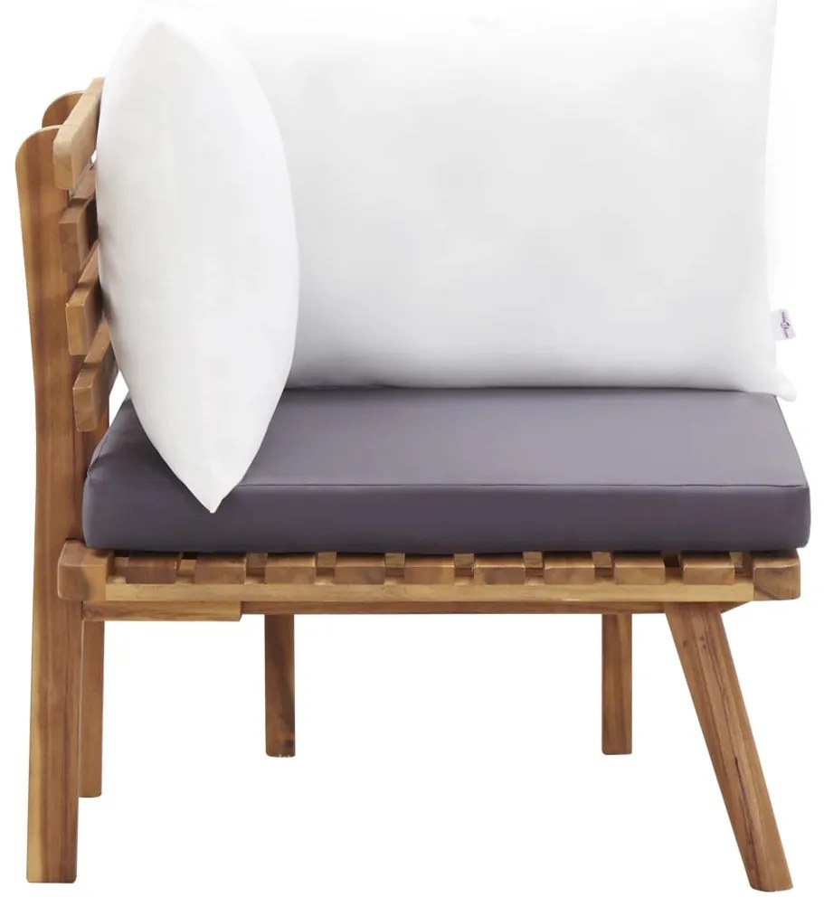 Conjunto lounge de jardim 5 pcs madeira de acácia maciça