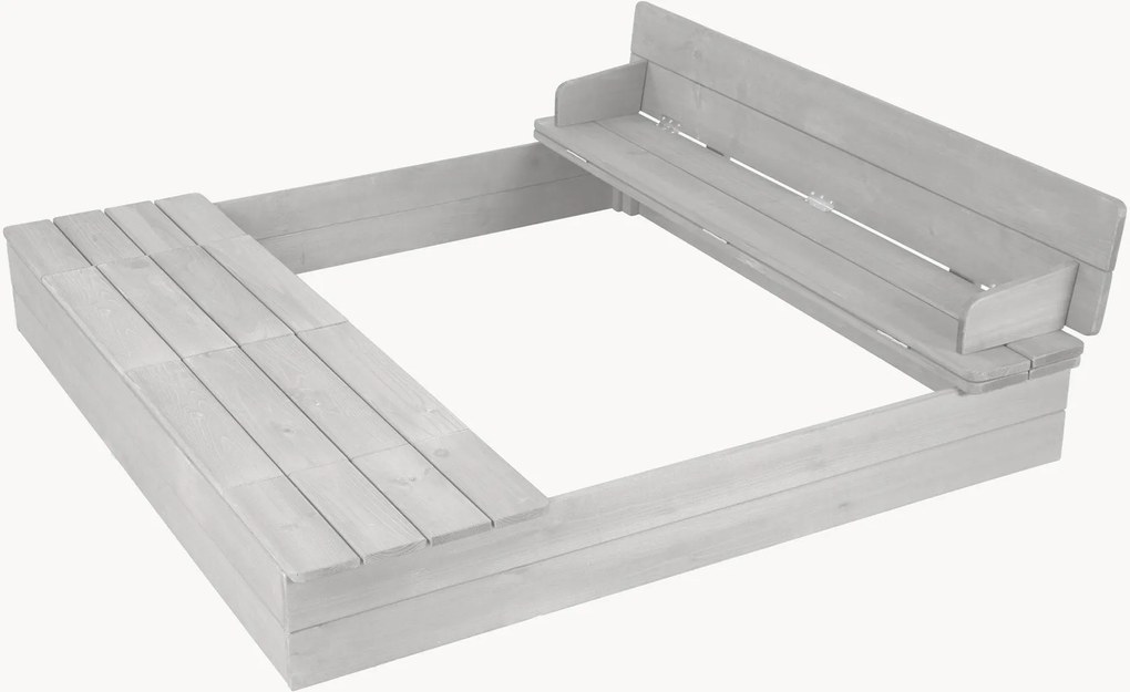 Caixa de areia para exterior com banco rebatível e arrumação Outdoor+