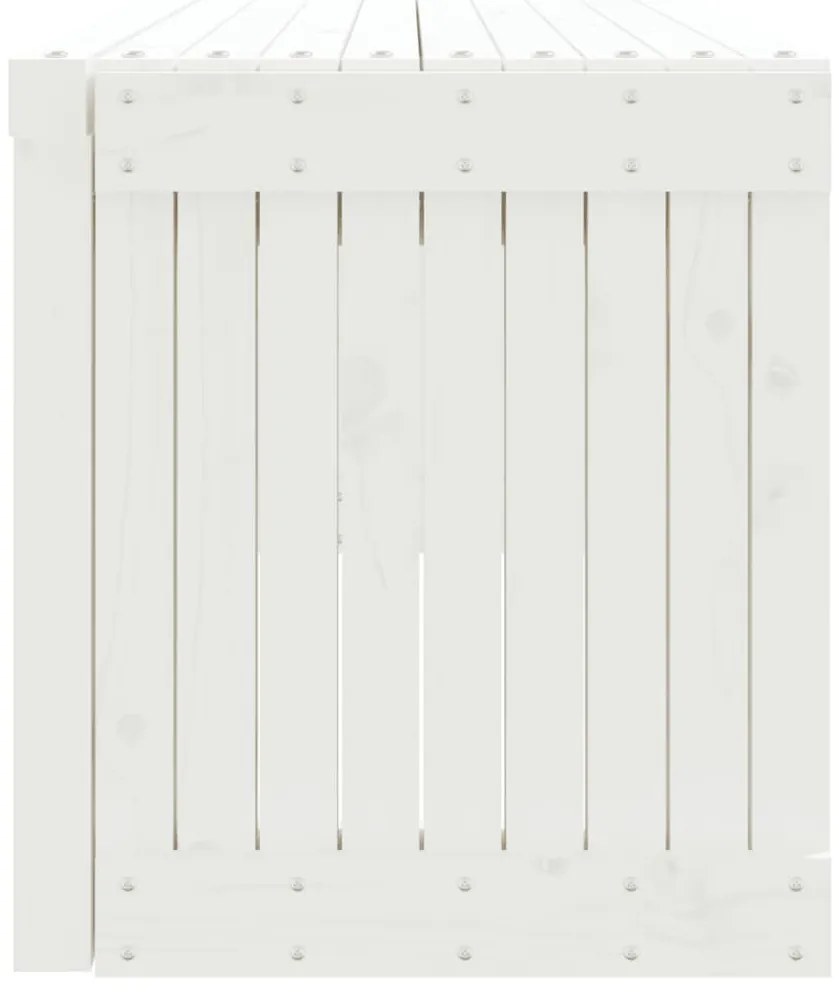 Banco de jardim extensível 212,5x40,5x45 cm pinho maciço branco