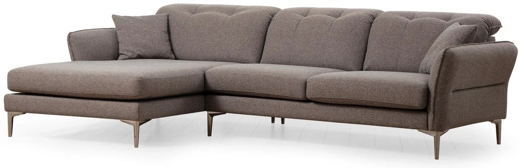 Sofá de Canto Costor – Cinzento – 290x180x96 cm