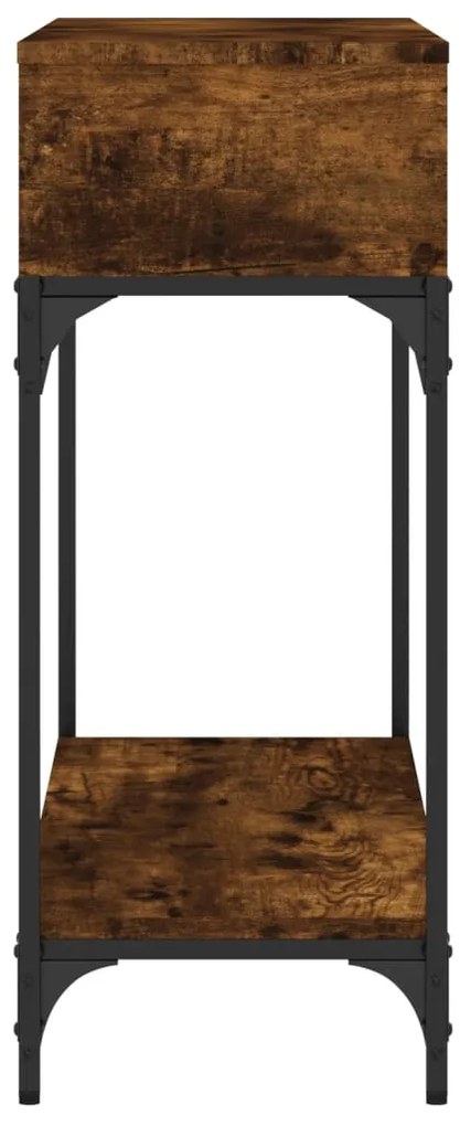 Mesa consola 100x30,5x75cm derivados de madeira carvalho fumado