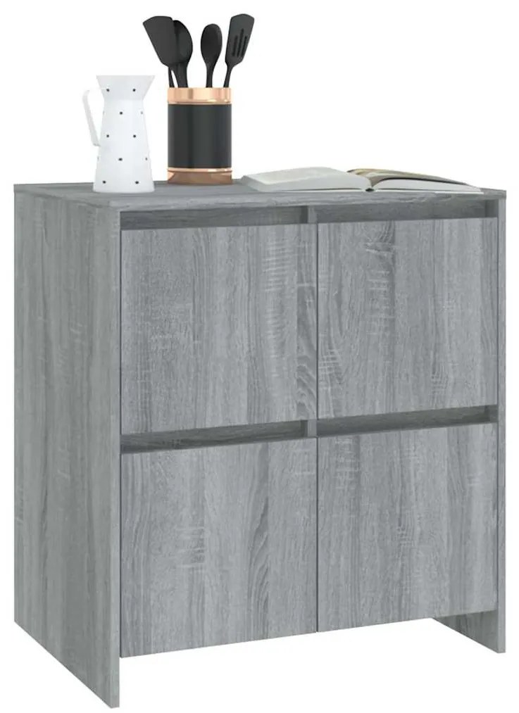 Aparadores 2 pcs 70x41x75 cm derivados de madeira cinza sonoma