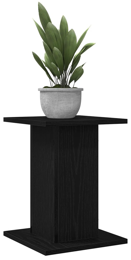 Suporte para Plantas vidaXL 2 pcs Preto Carvalho 30x30x40 cm Madeira d