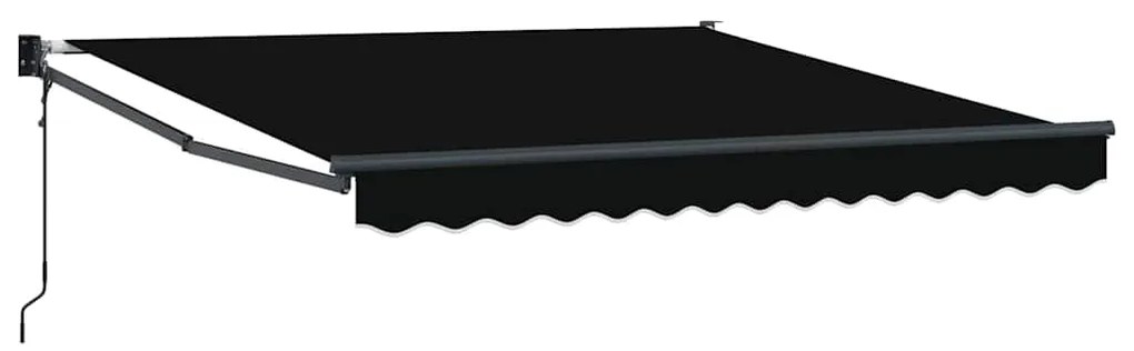 Toldo Retrátil Automático vidaXL Preto 350x250 cm