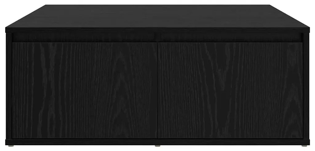 Mesa de centro com gaveta com armazenamento Carvalho preto 80 x 80 x 3