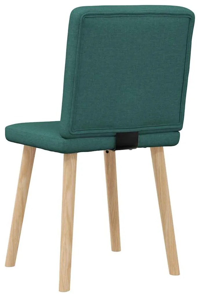 Cadeiras de jantar 2 pcs tecido verde-escuro