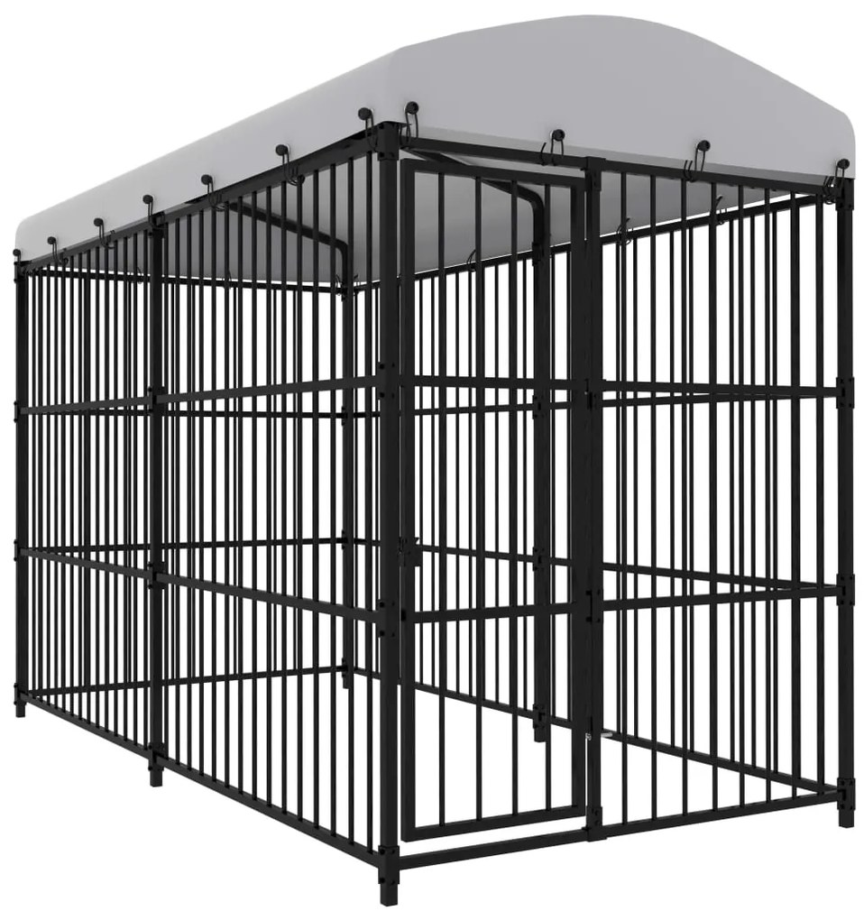 Canil de exterior com telhado 300x150x210 cm