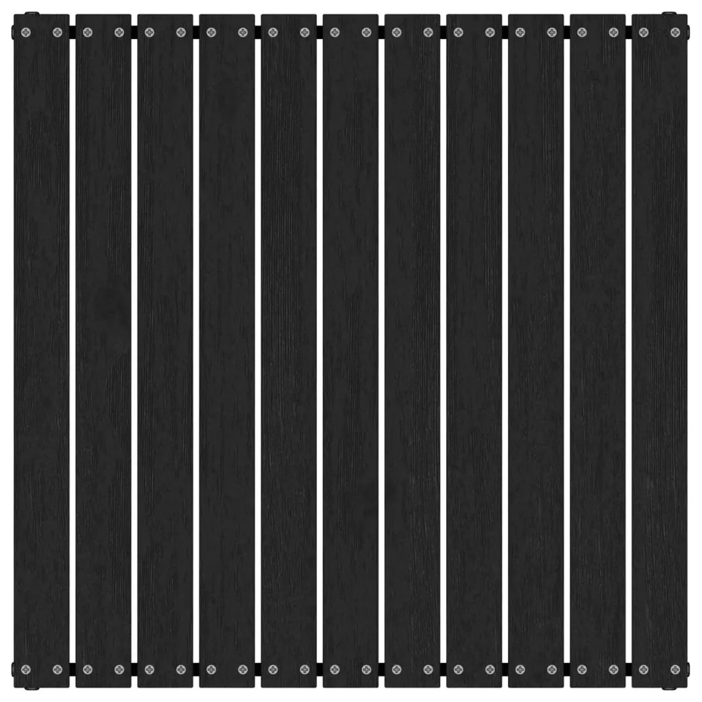 Apoio de pés p/ jardim 70x70x30 cm madeira pinho maciço preto