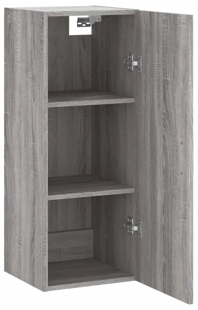 Armário de parede 34,5x34x90 cm cinzento sonoma