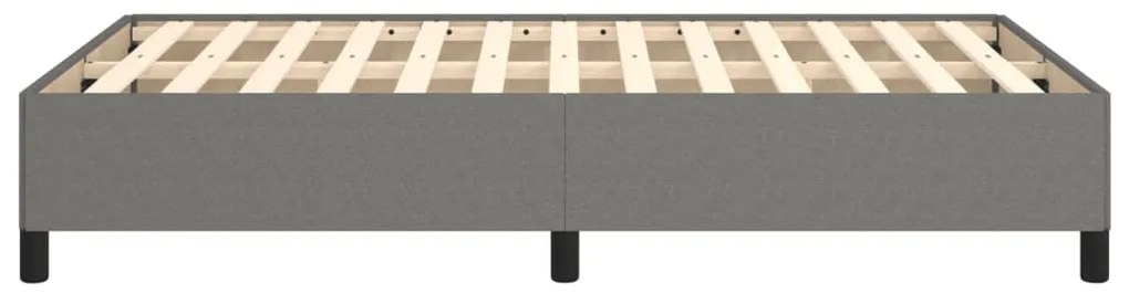 Estrutura de cama sem colchão cinza escuro 120x190 cm tecido