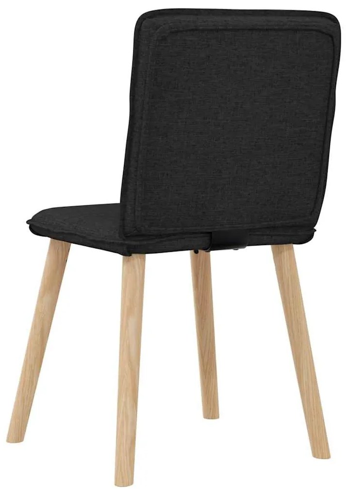 Cadeiras de jantar 4 pcs tecido preto