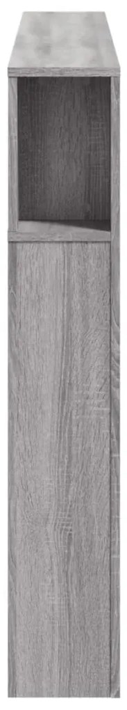 Cabeceira c/ LEDs 160x18,5x103,5 cm sonoma cinzento