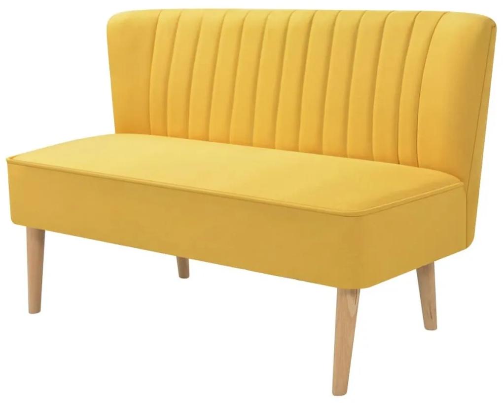 Sofá de tecido 117x55,5x77 cm amarelo