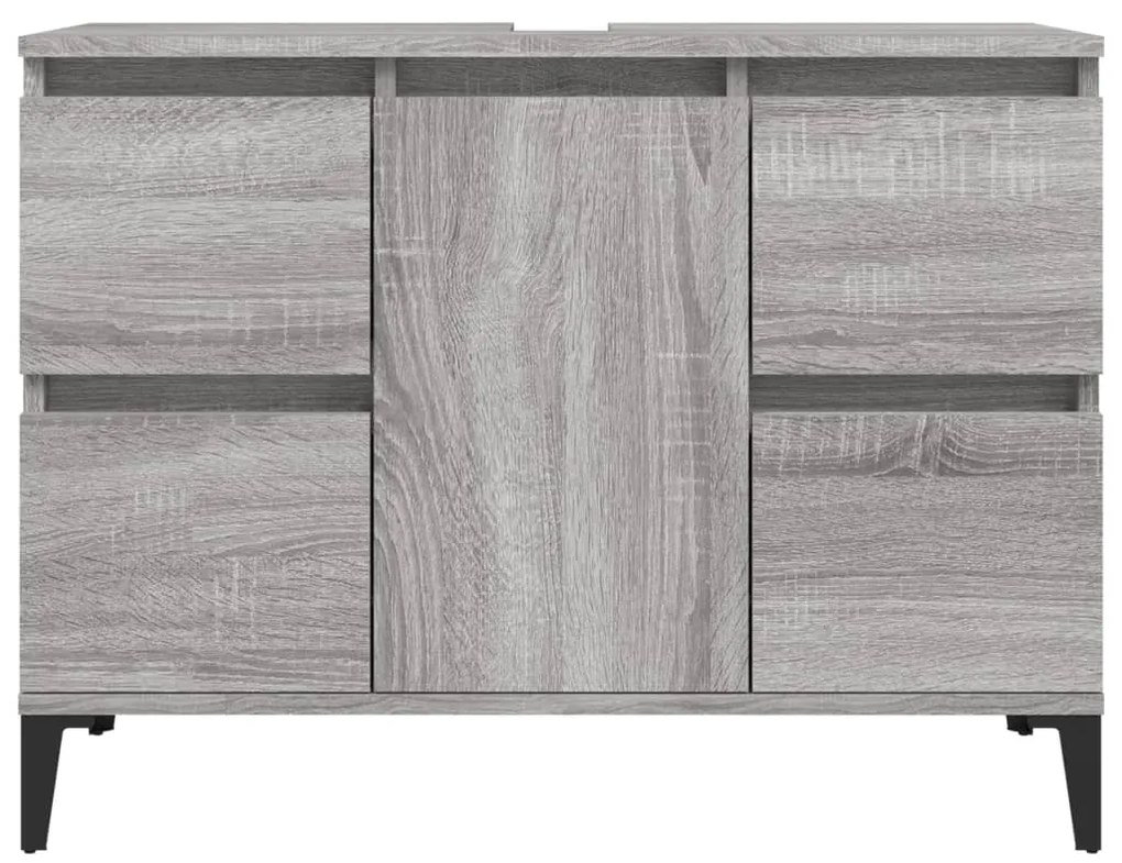 Móvel p/ lavatório 80x33x60 cm derivados madeira cinza sonoma