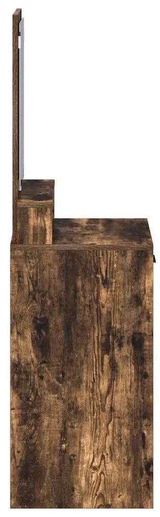 Mesa de Maquilhagem vidaXL com Gavetas em Carvalho Fumado 50x41x140 cm