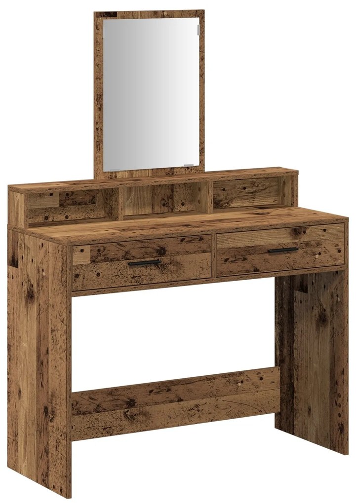 Mesa de Maquiagem vidaXL com Gavetas Madeira Antiga 100x41x140 cm
