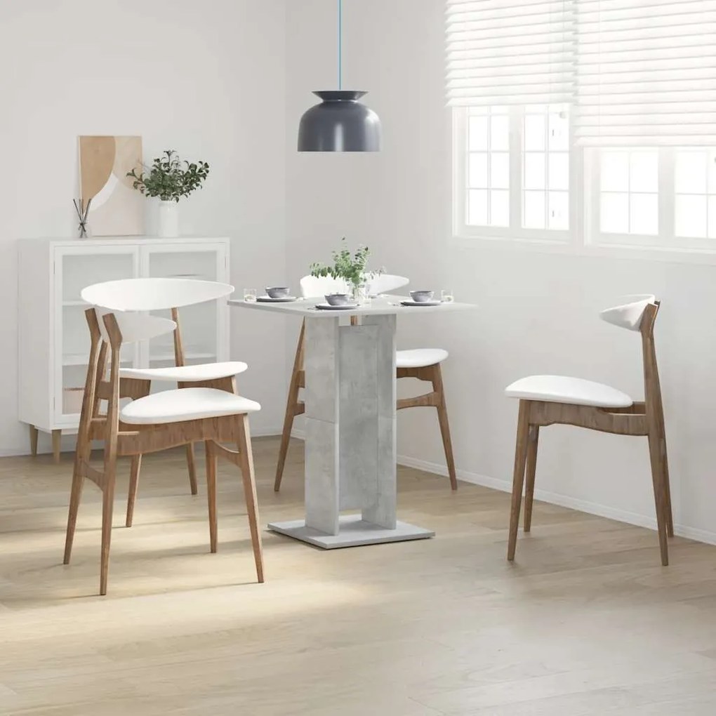 Mesa bistrô 60x60x75 cm derivados de madeira cinzento cimento