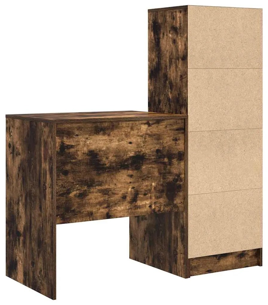 Mesa com Armazenamento Carvalho Fumado Madeira Engenheirada