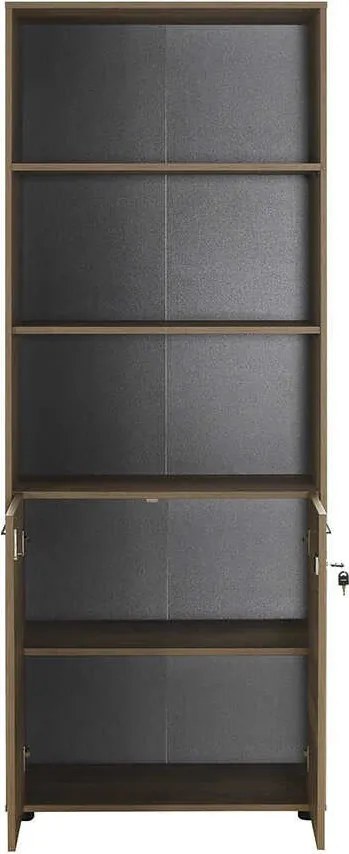 Estante "Noceto" - Nogueira Clara - 72x187x34cm - Design Moderno