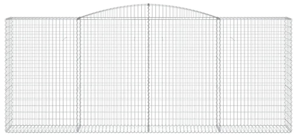 Cestos gabião arqueados 4pcs 400x50x160/180cm ferro galvanizado