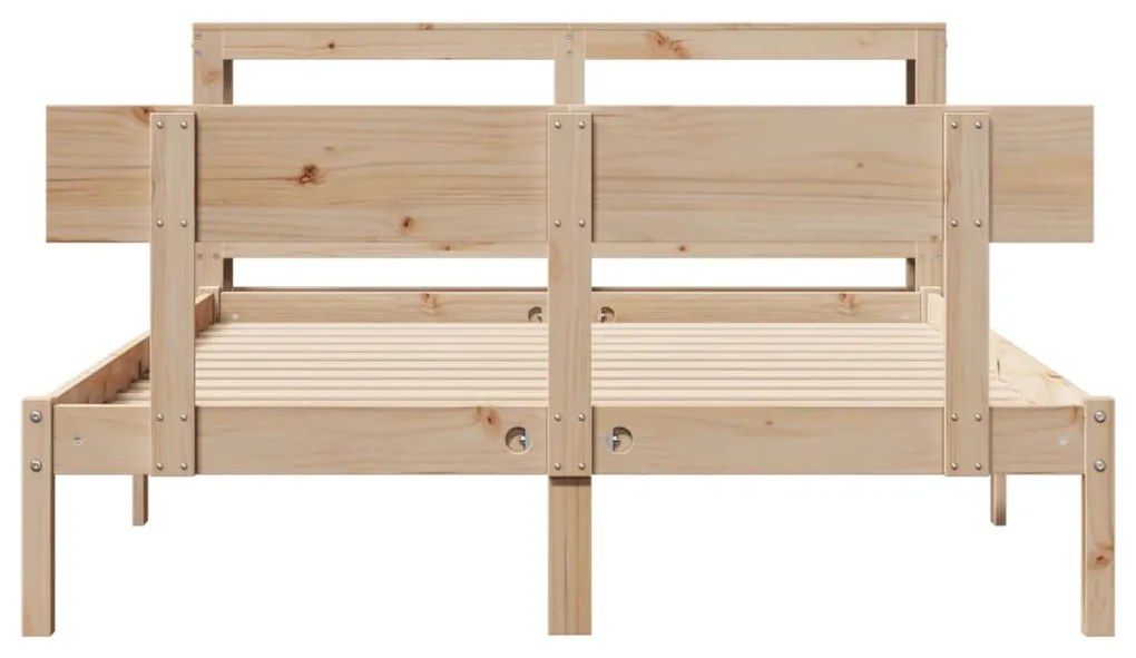 Cama sem colchão 150x200 cm madeira de pinho maciça