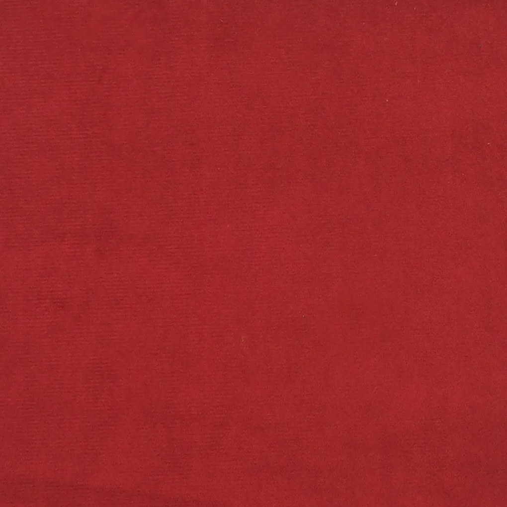 Sofá-cama de 2 lugares veludo vermelho tinto