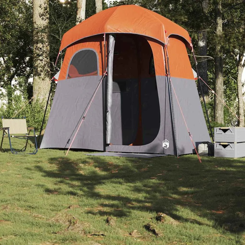 Tenda para duche para 2pessoas tecido impermeável cinza/laranja
