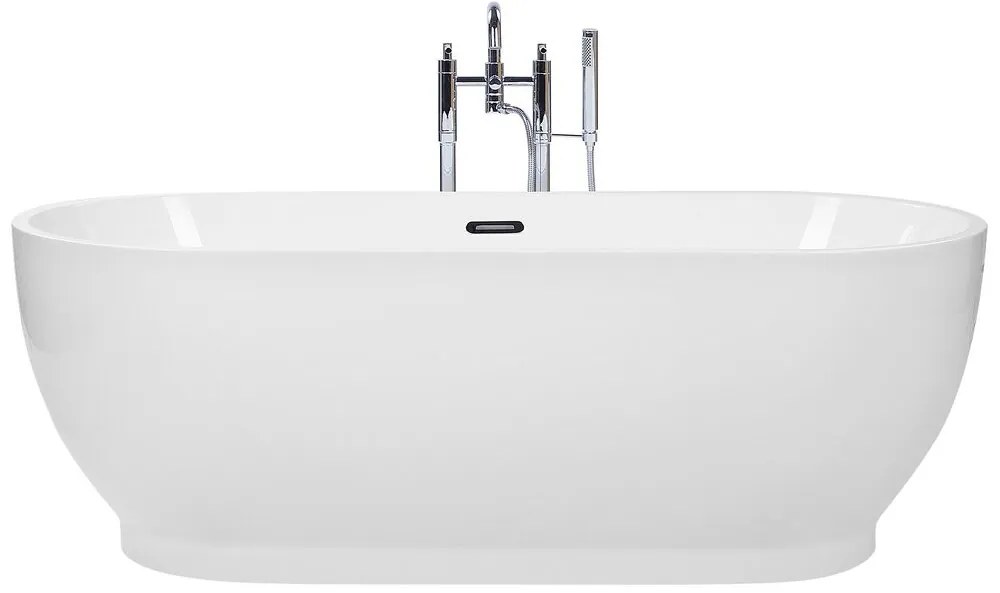 Banheira autónoma em acrílico branco 170 x 78 cm LEVERA Beliani