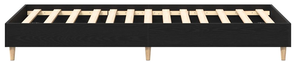Estrutura de Cama vidaXL 90x200 cm Carvalho Preto Madeira Reforçada