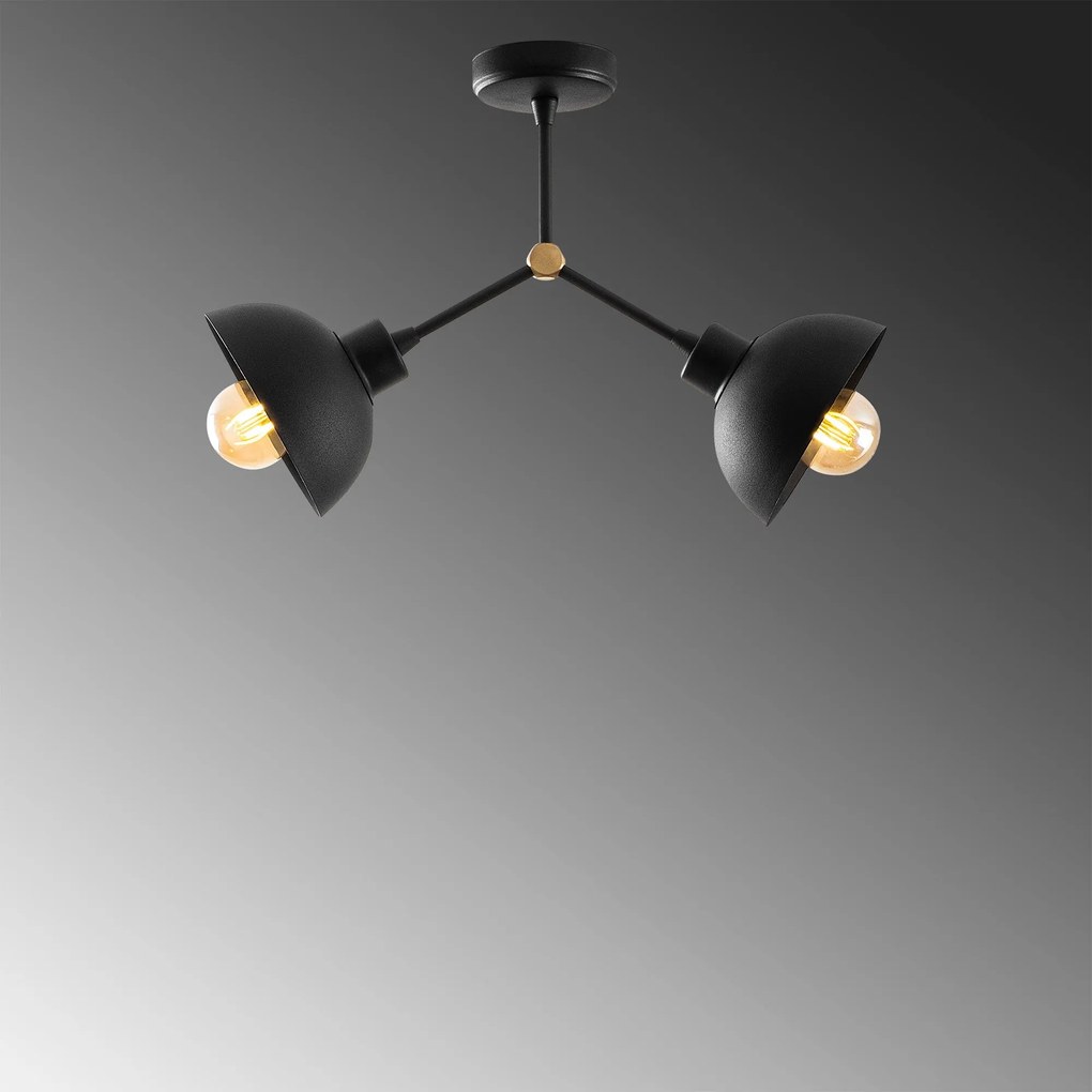 Candeeiro de Teto Dram – Preto – 46 x 15 cm