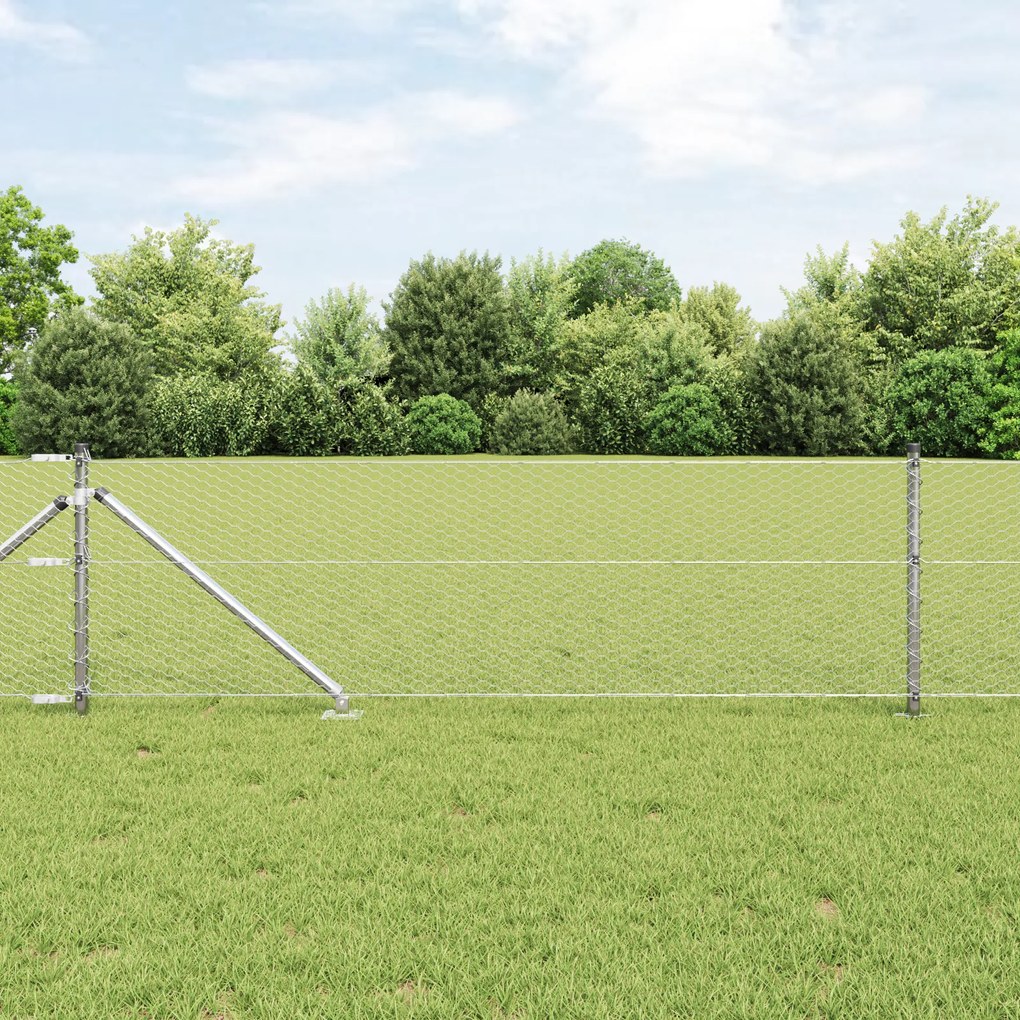 Cerca Hexagonal vidaXL 0,6x100 m Aço Galvanizado