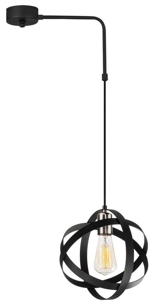 Chandelier Gezegen – Preto Níquel – 40 x 25 cm