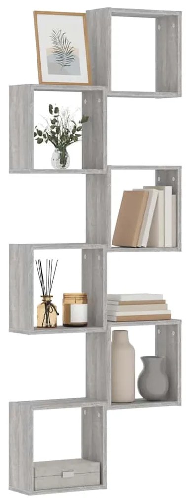 Prateleiras de parede forma de cubo 6 pcs 30x15x30 cm
