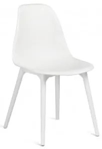 Pacote De 4 Cadeiras De Jardim Em Polipropileno Scand Branco - Sklum